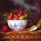 Delft and Red Pears