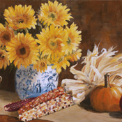 Sunflowers in Autumn 
Still Life 